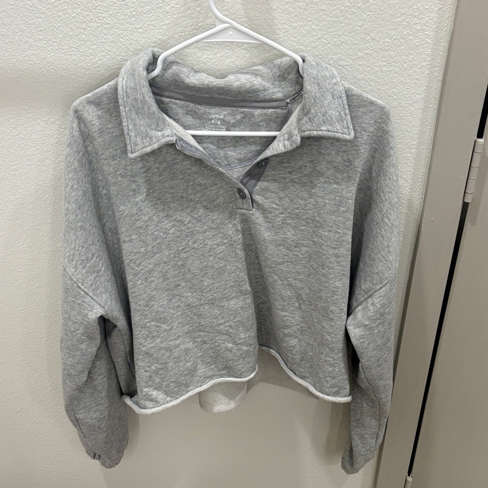 Aerie Gray Cropped Jacket